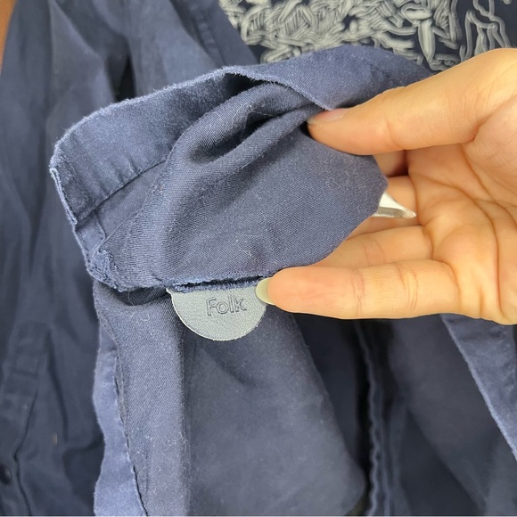 Rare Folk x Goss Bros Button Up Embroidered Long Sleeve Soft Collar Shirt Charm - Picture 4 of 6